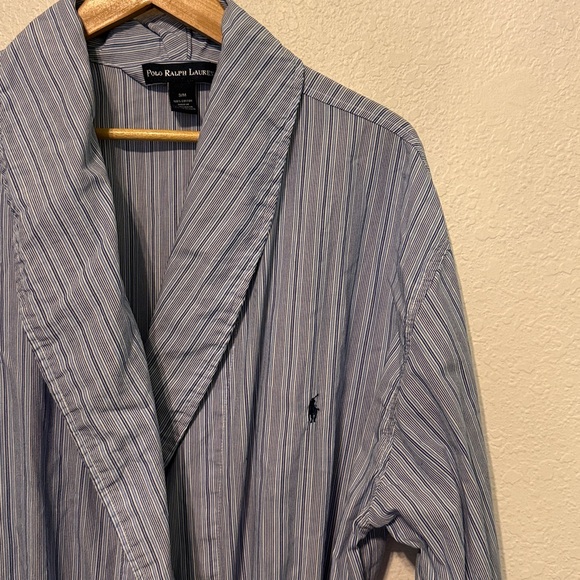 Polo Ralph Lauren Striped Long Robe Blue & white - Picture 2 of 5